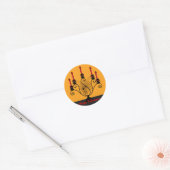 Halloween Skull Candelabra en Spider Ronde Sticker (Envelop)