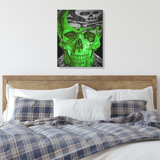 Halloween Skull Canvas Afdruk (Insitu (Slaapkamer))