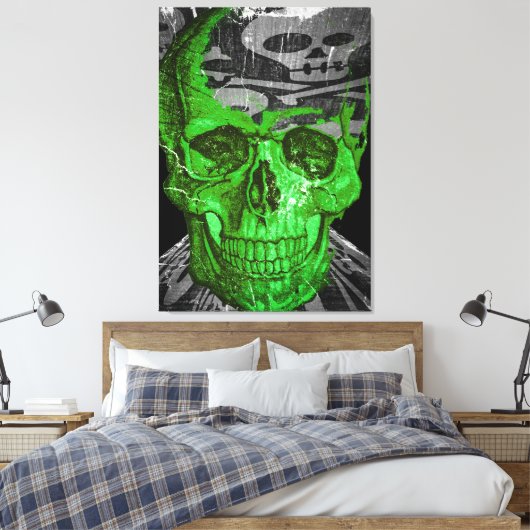 Halloween Skull Canvas Afdruk (Insitu (Slaapkamer))