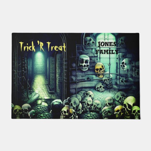 Halloween Skull Cellar Doormat Deurmat (Voorkant)