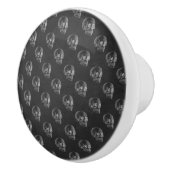 Halloween Skull Chalkboard Patroon Keramische Knop (Rechts)