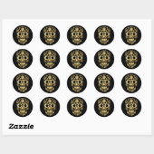 Halloween Skull Classic Round Sticker (Vel)