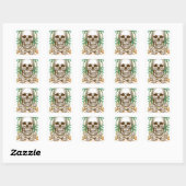 Halloween Skull Classic Round Sticker (Vel)