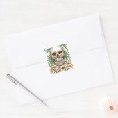 Halloween Skull Classic Round Sticker (Envelop)