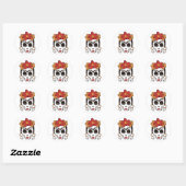 Halloween Skull Classic Round Sticker (Vel)