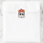 Halloween Skull Classic Round Sticker (Tas)