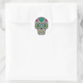 Halloween Skull Classic Round Sticker (Tas)