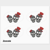 Halloween Skull Classic Round Sticker (Vel)