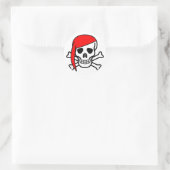 Halloween Skull Classic Round Sticker (Tas)