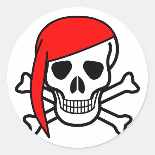 Halloween Skull Classic Round Sticker (Voorkant)