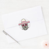 Halloween Skull Classic Round Sticker (Envelop)