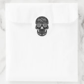 Halloween Skull Classic Round Sticker (Tas)