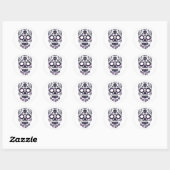 Halloween Skull Classic Round Sticker (Vel)