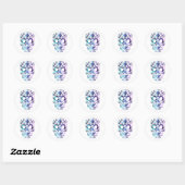Halloween Skull Classic Round Sticker (Vel)