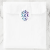 Halloween Skull Classic Round Sticker (Tas)