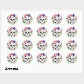 Halloween Skull Classic Round Sticker (Vel)