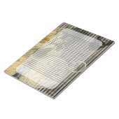 Halloween Skull  Clock en Green Pumpkin Notitieblok (Schuin)