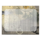 Halloween Skull  Clock en Green Pumpkin Notitieblok (Voorkant)