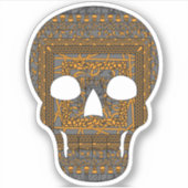 Halloween Skull Contour Sticker (Voorkant)