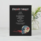 Halloween Skull Costume Party Invitation Kaart (Staand voorkant)