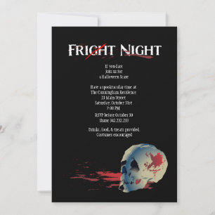 Halloween Skull Costume Party Invitation Kaart