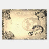 Halloween Skull Creepy Anatomy Floral Inpakpapier Vel (Voorkant 2)