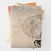 Halloween Skull Creepy Anatomy Floral Inpakpapier Vel (In situ)