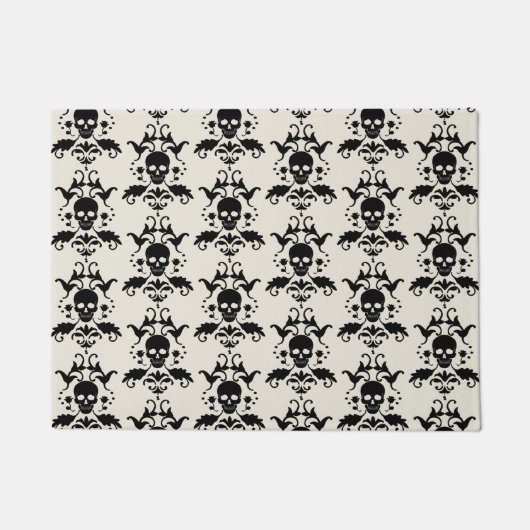 Halloween Skull Damask mat (Voorkant)