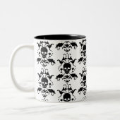 Halloween Skull Damask mok (Links)