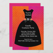 Halloween Skull Dress Invitation Sjabloon Kaart (Voorkant / Achterkant)