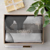 Halloween Skull en Black Cat Script Ephemera Tissuepapier (Geschenk)