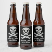 Halloween Skull en Botten Beer Fles Etiket Reeks (Flessen)
