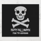 Halloween Skull en Botten Beer Fles Etiket Reeks (Enkel label)