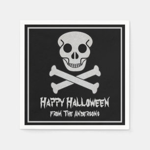 Halloween Skull en Botten Napkins Servet