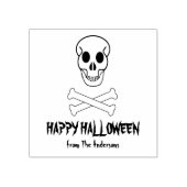 Halloween Skull en Botten Rubberstempel (Afrduk)