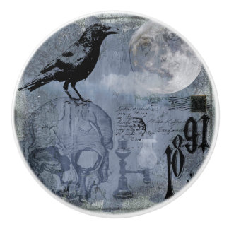 Halloween Skull en Crow Customize Keramische Knop