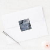 Halloween Skull en Crow Customize Vierkante Sticker (Envelop)