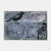 Halloween Skull en Crow Deurmat (Voorkant)