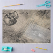 Halloween Skull en Moon Pattern Stamp Ephemera Tissuepapier (Craft)