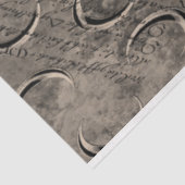 Halloween Skull en Moon Pattern Stamp Ephemera Tissuepapier (Detail)