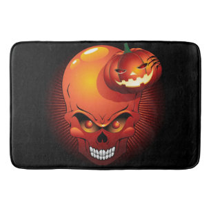 Halloween Skull en Pumpkin Badmat