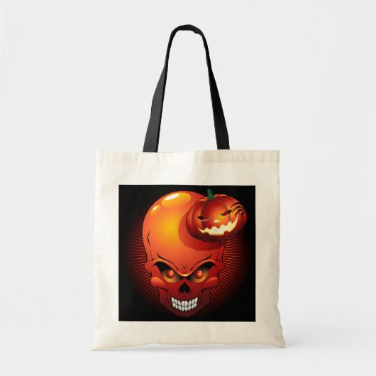 Halloween Skull en Pumpkin Bag Tote Bag (Voorkant)