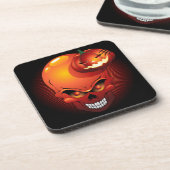 Halloween Skull en Pumpkin Bier Onderzetter (Linkerzijde)