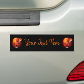 Halloween Skull en Pumpkin Bumpersticker (Op auto)