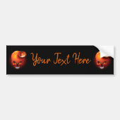 Halloween Skull en Pumpkin Bumpersticker (Voorkant)