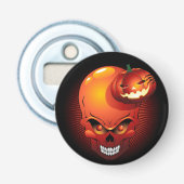 Halloween Skull en Pumpkin Button Flesopener (Voorkant)