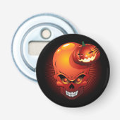 Halloween Skull en Pumpkin Button Flesopener (Voorkant)