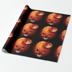 Halloween Skull en Pumpkin Cadeaupapier