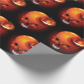 Halloween Skull en Pumpkin Cadeaupapier (Hoek)