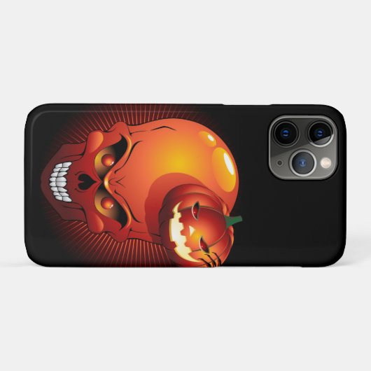 Halloween Skull en Pumpkin Case-Mate iPhone Case (Achterkant (horizontaal))